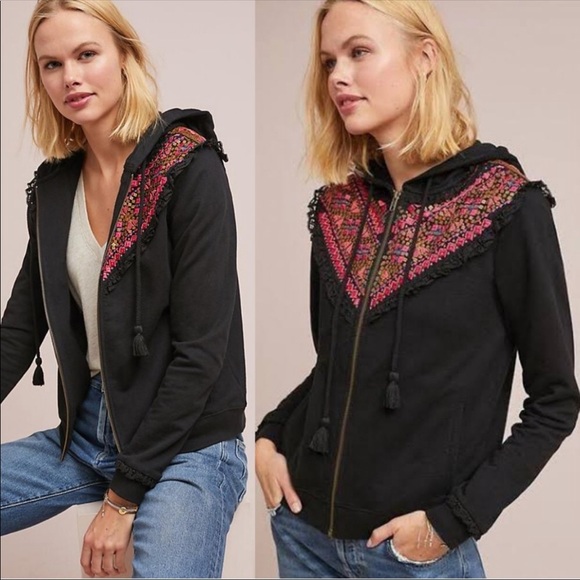 Anthropologie Sweaters - Anthropologie Akeni Kim Hooded Sweatshirt Size Sm